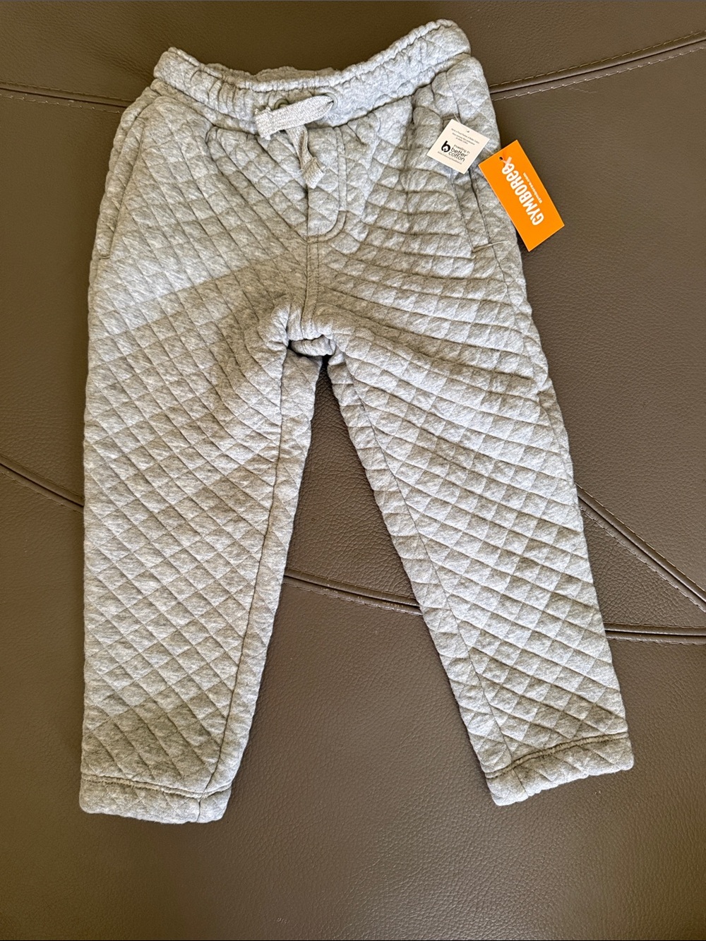 NWT 3T Gymboree Quilted Gray Kids Jogger Pants